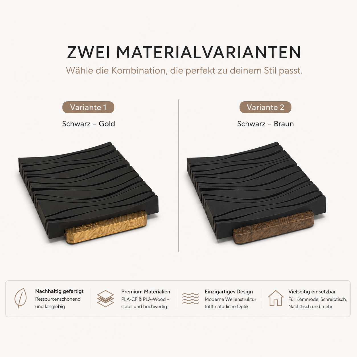 Vionel Nest groß in den Varianten Schwarz-Braun und Schwarz-Gold.
